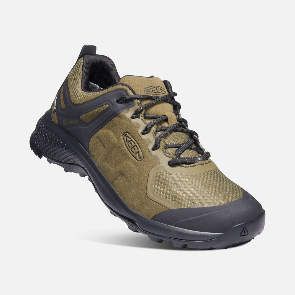 Zapatos de Seguridad Keen Mexico Verde Oliva/Negros - Hombre Explore Waterproof - MH4379650